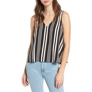 BP. Black Stripe Double V Swing Tank Top XXL Women's